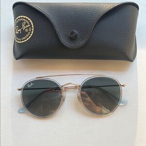 Ray-Ban Round Double Bridge Blue Gradient Sunglasses  RB3647